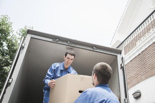 Removal operatives following safe procedures during transport and unloading